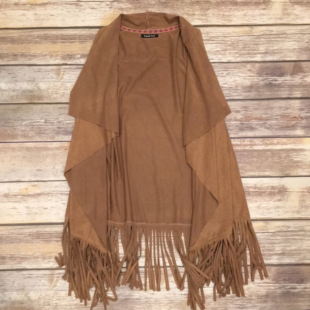 Fringe Tan Vest